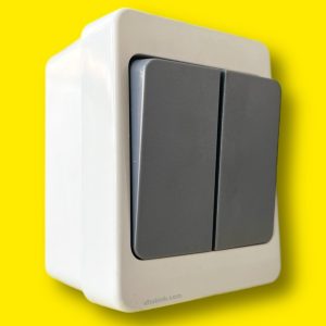 کلید دو پل بارانی روکار پارت الکتریک مدل برکه