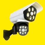 چراغ دیواری خورشیدی طرح دوربین مجهز به چراغ دوم با چرخش 360 درجه مدل Solar Sensor Light 2178T