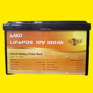 باتری لیتیومی ۱۲ ولت ۱۰۰ آمپر‌ساعت لیتیوم آهن فسفات ساکو SAKO LiFePo4 12V